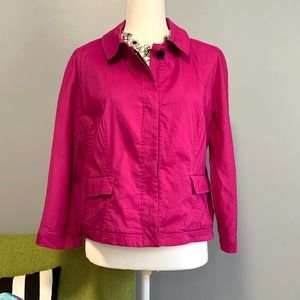DKNY Pink Lightweight Button Jacket Size 12